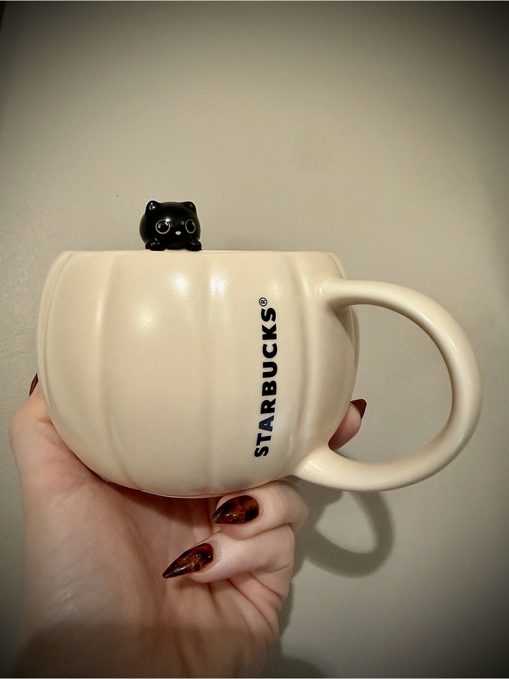Starbucks Black Cat Pumpkin Mug